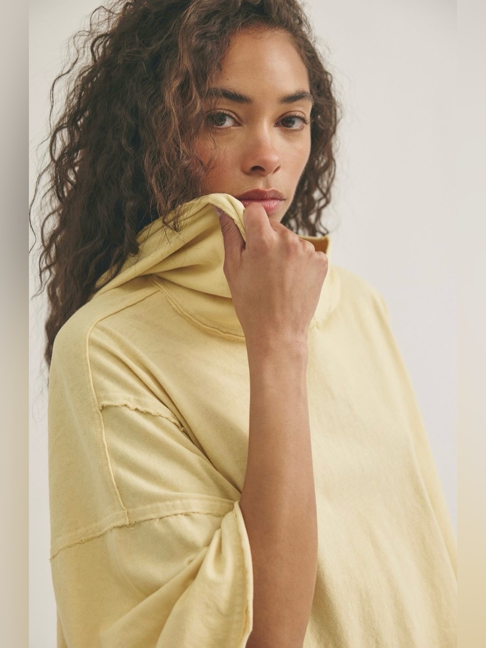 NWT FREE PEOPLE WE THE FREE COME AND GO HOODIE CORN HUSK - Picture 4 of 4